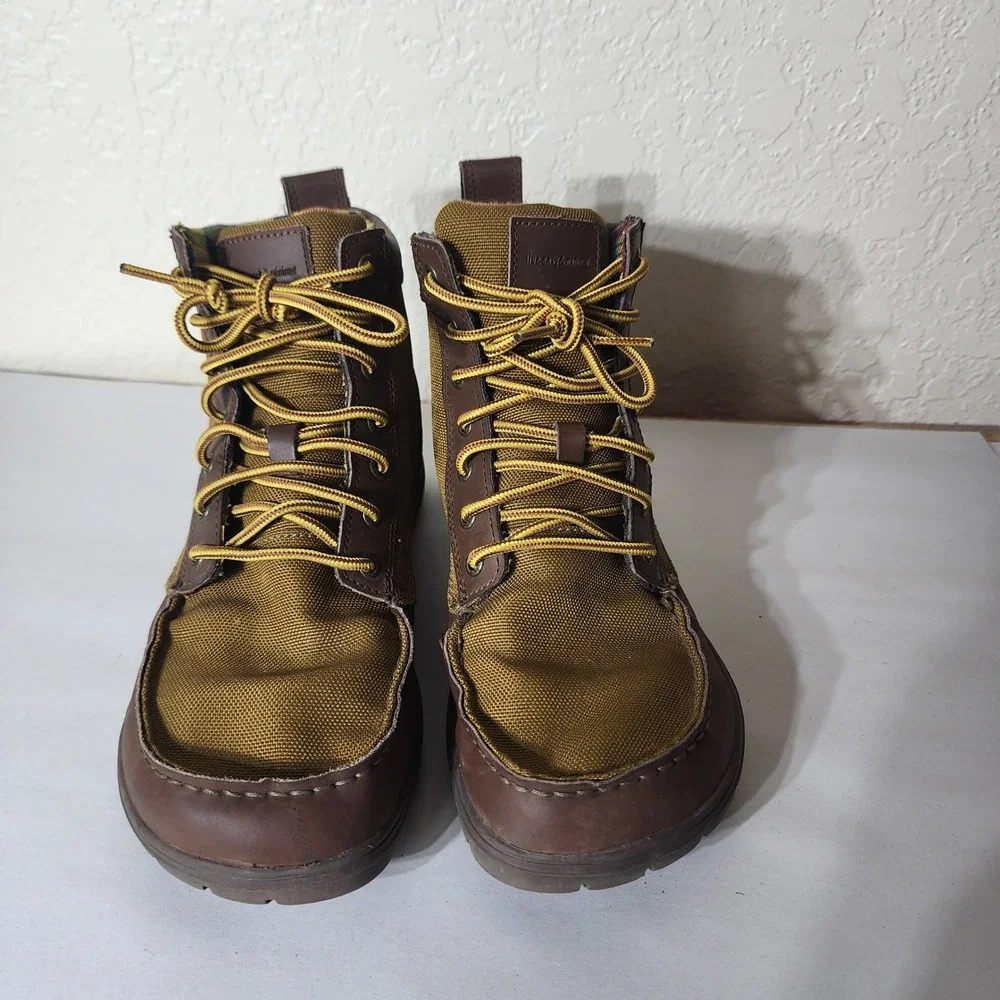 Lems Boulder Boot Buckeye Brown Nylon Leather Minimalist Barefoot Mens 43 US 10